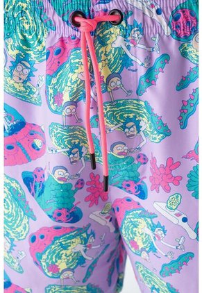 Pantaloneta De Baño De Rick Y Morty Multicolor Para Hombre S