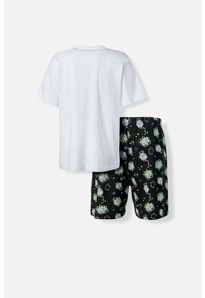 Pijama De Rick Y Morty De Pantalón Corto Blanco Para Hombre L