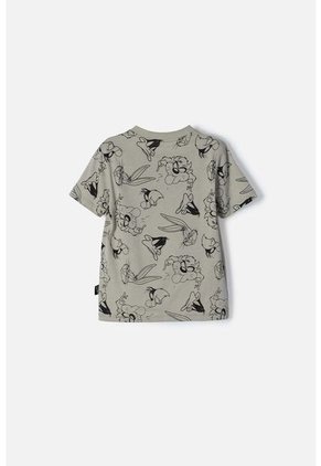 Camiseta De Los Looney Tunes Verde Manga Corta Para Niño 2T A 5T 5T