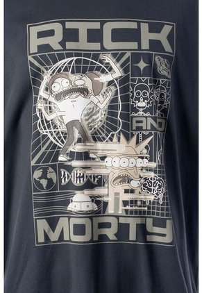 Camiseta De Rick & Morty Oversized Fit  Para Hombre L