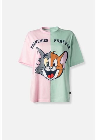 Camiseta De Tom Y Jerry Regular Fit Para Mujer XL WARNER BROS