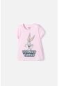 Camiseta De Looney Tunes Manga Corta Rosada Para Niña 4 de WARNER BROS