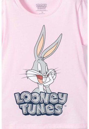 Camiseta De Looney Tunes Manga Corta Rosada Para Niña 4