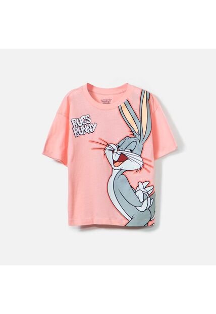 Camiseta De Bugs Bunny Manga Corta Mandarina Para Niña 6
