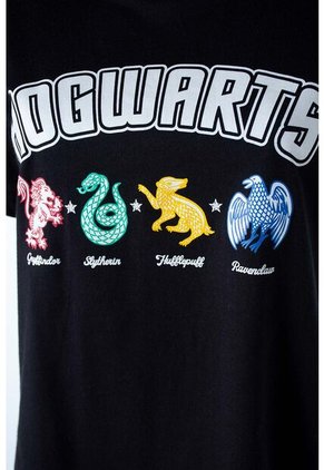 Pijama De Harry Potter Negra Y Multicolor De Pantalón Largo Para Mujer M