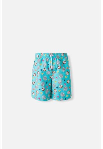 Pantalóneta De Baño De Rick Y Morty Estampada Agua Marina Para Hombre S WARNER BROS