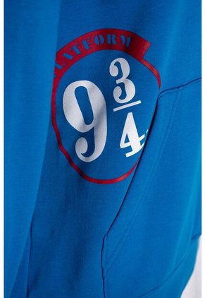 Buzo De Harry Potter Azul Y Verde Con Capucha Para Mujer L