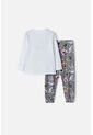 Pijama De Los Looney Tunes Blanca Y Gris Manga Larga Para Niño 2T A 5T 3T de WARNER BROS