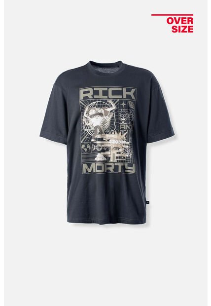 Camiseta De Rick & Morty Oversized Fit  Para Hombre L