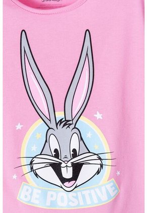 Camiseta De Looney Tunes Manga Corta Rosada Para Niña 10