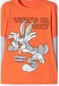Camiseta De Bugs Bunny Naranja Y Gris Manga Larga Para Niño 2T A 5T 2T de WARNER BROS