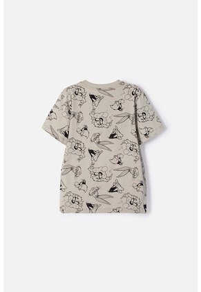 Camiseta De Looney Tunes Manga Corta Verde Oliva Para Niño 12