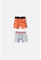 Pack X2 Boxer De Looney Tunes Naranja Y Gris Para Niño 2T A 5T 5T de WARNER BROS