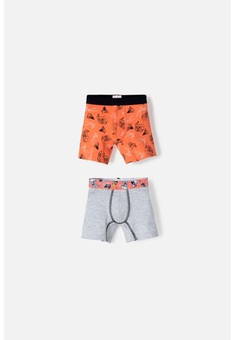 Pack X2 Boxer De Looney Tunes Naranja Y Gris Para Niño 2T A 5T 5T WARNER BROS