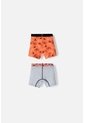 Pack X2 Boxer De Looney Tunes Naranja Y Gris Para Niño 2T A 5T 5T de WARNER BROS