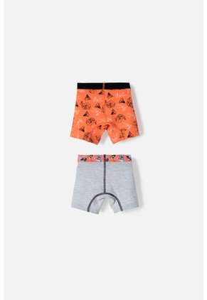 Pack X2 Boxer De Looney Tunes Naranja Y Gris Para Niño 2T A 5T 5T