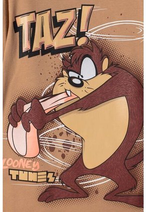 Camiseta De Los Looney Tunes Café Estampada En Frente Para Niño 4