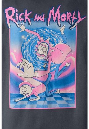 Buzo De Rick And Morty Gris Con Capucha Para Hombre XS