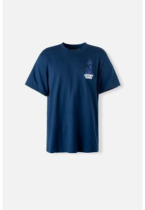 Camiseta De Looney Tunes Manga Corta Azul Para Hombre L