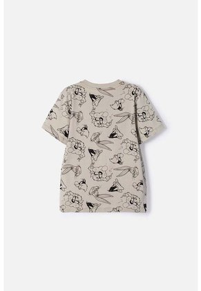 Camiseta De Looney Tunes Manga Corta Verde Oliva Para Niño 8