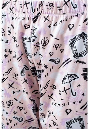 Pijama De Friends De Pantalón Largo Multicolor Para Mujer L