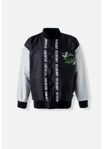 Chaqueta De Rick Y Morty Gris Y Negra Estampada Para Hombre XL WARNER BROS