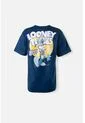 Camiseta De Looney Tunes Manga Corta Azul Para Hombre S de WARNER BROS