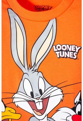 Pijama De Looney Tunes Manga Corta Multicolor Para Niño 2T A 5T 5T