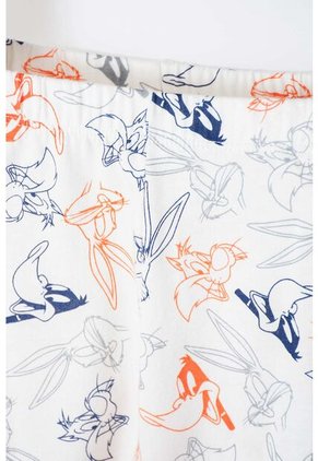 Pijama De Looney Tunes Manga Corta Multicolor Para Niño 2T A 5T 5T