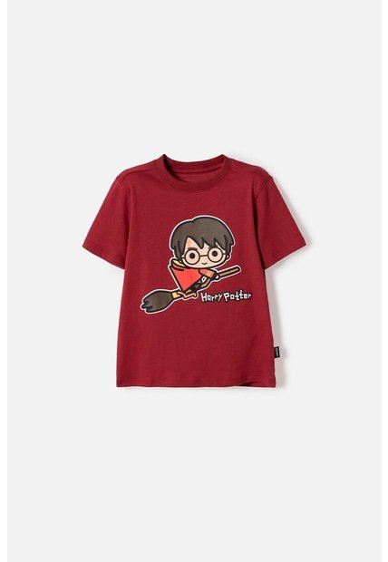 Camiseta De Harry Potter Manga Corta Rojo Para Niño 2T A 6T 4T