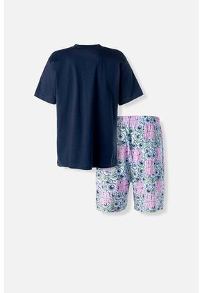Pijama De Rick & Morty Azul Y Blanca De Pantalón Corto Para Hombre L