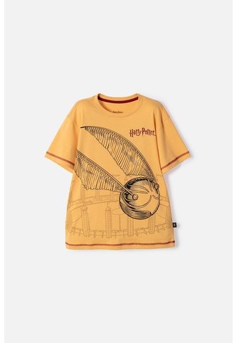 Camiseta De Harry Potter Manga Corta Mostaza Para Niño 6 WARNER BROS