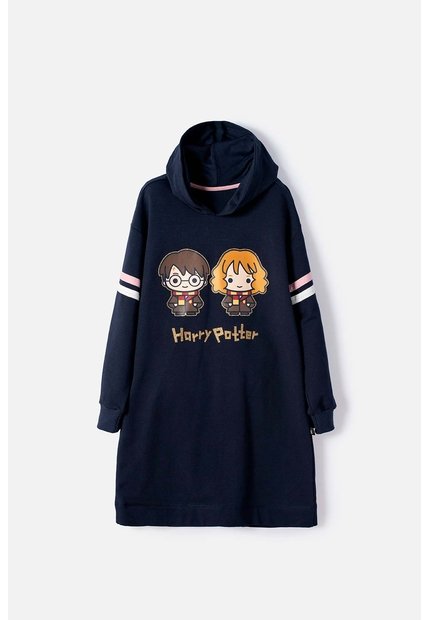 Vestido De Harry Potter Con Capucha Azul Para Niña 6