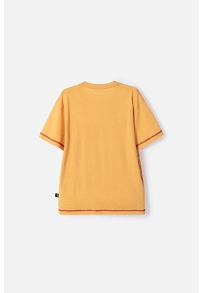 Camiseta De Harry Potter Manga Corta Mostaza Para Niño 6