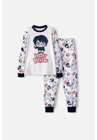 Pijama De Harry Potter Pantalón Largo Marfil Para Niña 8 WARNER BROS