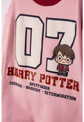 Conjunto De Harry Potter Con Pantalón Largo Rosado Para Niña 6