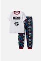 Pijama De Harry Potter Pantalón Largo Blanco Y Azul Para Niño 12 de WARNER BROS
