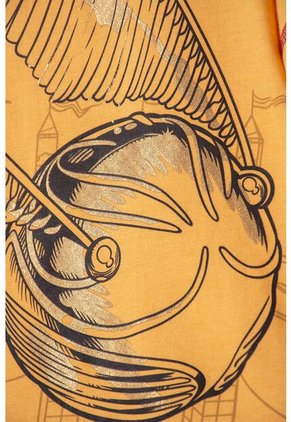 Camiseta De Harry Potter Manga Corta Mostaza Para Niño 8