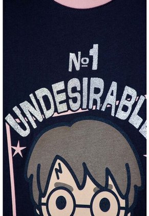 Camiseta De Harry Potter Manga Corta Azul Para Niña 8