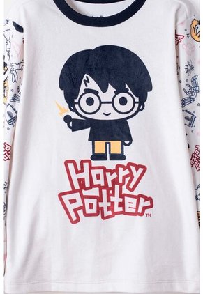 Pijama De Harry Potter Pantalón Largo Marfil Para Niña 14