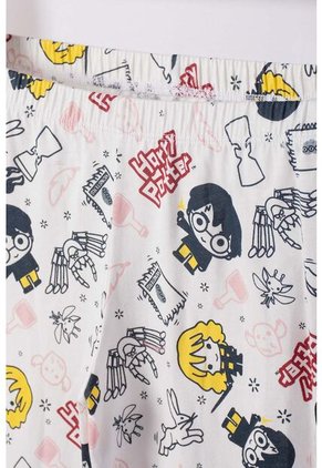Pijama De Harry Potter Pantalón Largo Marfil Para Niña 6