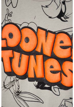 Camiseta De Looney Tunes Manga Corta Verde Oliva Para Niño 4