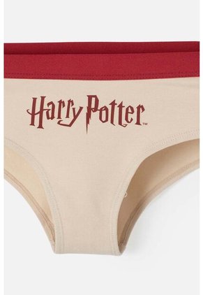 Pack X2 Panties De Harry Potter Vinotinto Y Caqui Para Mujer M