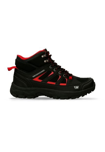 Tenis Outdoor Negro-Rojo Weinbrenner Florida Bot Hombre