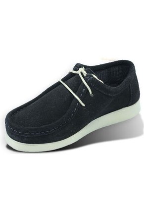 Calzado Wetland Cuero Gamuza Amarrar Suela Beige