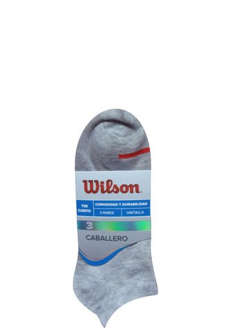 Wilson - 3 Pares Medias Wilson Calcetines Para Caballero Tin Corto