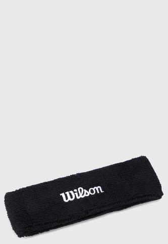 Wilson - Banda Tennis Negro-Blanco Wilson Headband