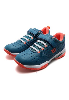 Tenis Lifestyle Azul Turquesa-Naranja-Blanco Wilson Kids Set