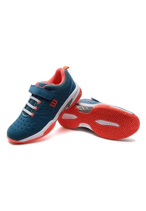 Tenis Lifestyle Azul Turquesa-Naranja-Blanco Wilson Kids Set
