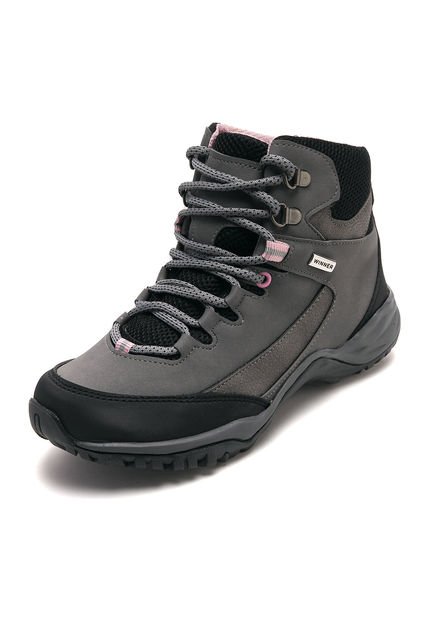 Bota Outdoor Gris-Negro-Rosado Winner's